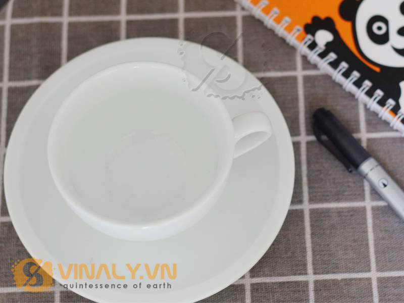 Ly sứ cafe cappuccino trắng