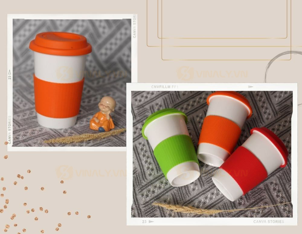 LY GIỮ NHIỆT BẰNG SỨ CÓ NẮP SILICON - GIÁ TỪ 35K LY GIỮ NHIỆT BẰNG SỨ CÓ NẮP SILICON - GIÁ TỪ 35K