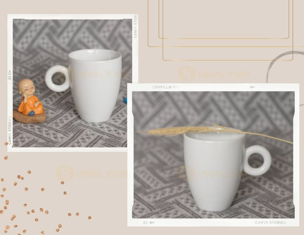 LY GỐM SỨ TRẮNG BẦU QUAI TRÒN - CHIẾT KHẤU SỐ LƯỢNG LỚN LY GOM SU TRANG BAU QUAI TRON CHIET KHAU SO LUONG LON 10 of 13
