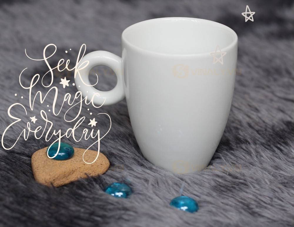 LY GỐM SỨ TRẮNG BẦU QUAI TRÒN - CHIẾT KHẤU SỐ LƯỢNG LỚN LY GOM SU TRANG BAU QUAI TRON CHIET KHAU SO LUONG LON 8 of 13