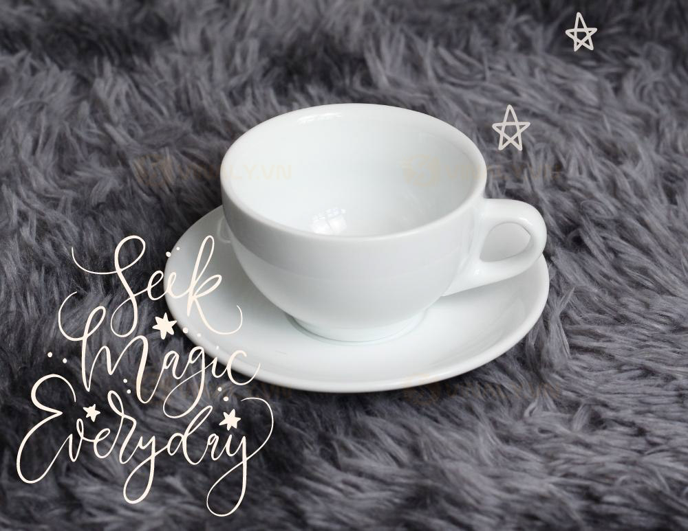 LY SỨ CAFE CAPUCHINO TRẮNG 220ML - GIÁ CHỈ TỪ 33K LY SỨ CAFE CAPUCHINO TRẮNG 220ML - GIÁ CHỈ TỪ 33K