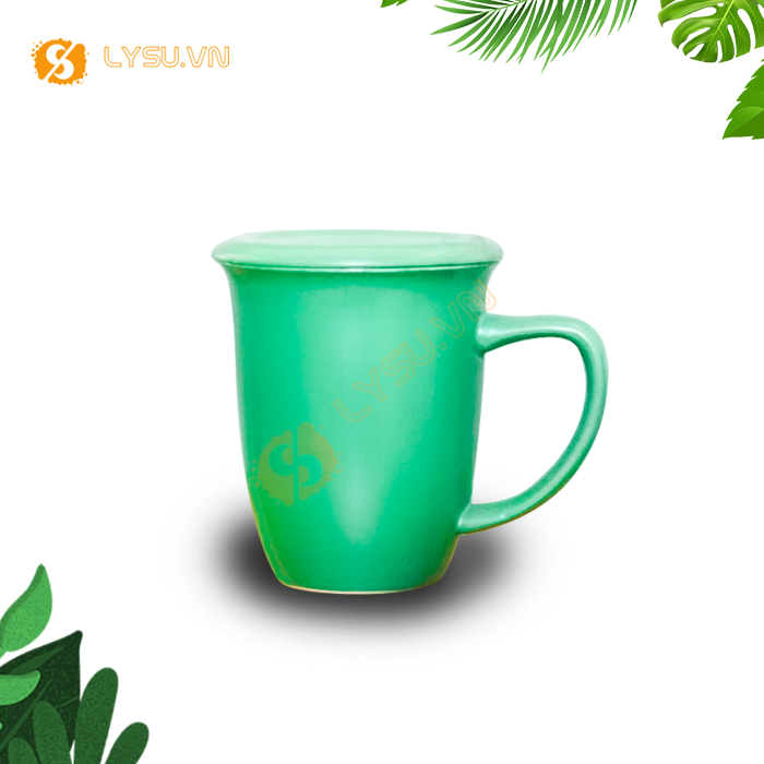 Ly sứ bầu men nhám có nắp mặt sau Ly sứ bầu men nhám có nắp mặt sau