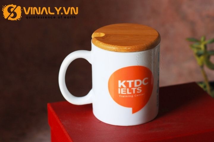 Ly sứ nắp gỗ chất lượng