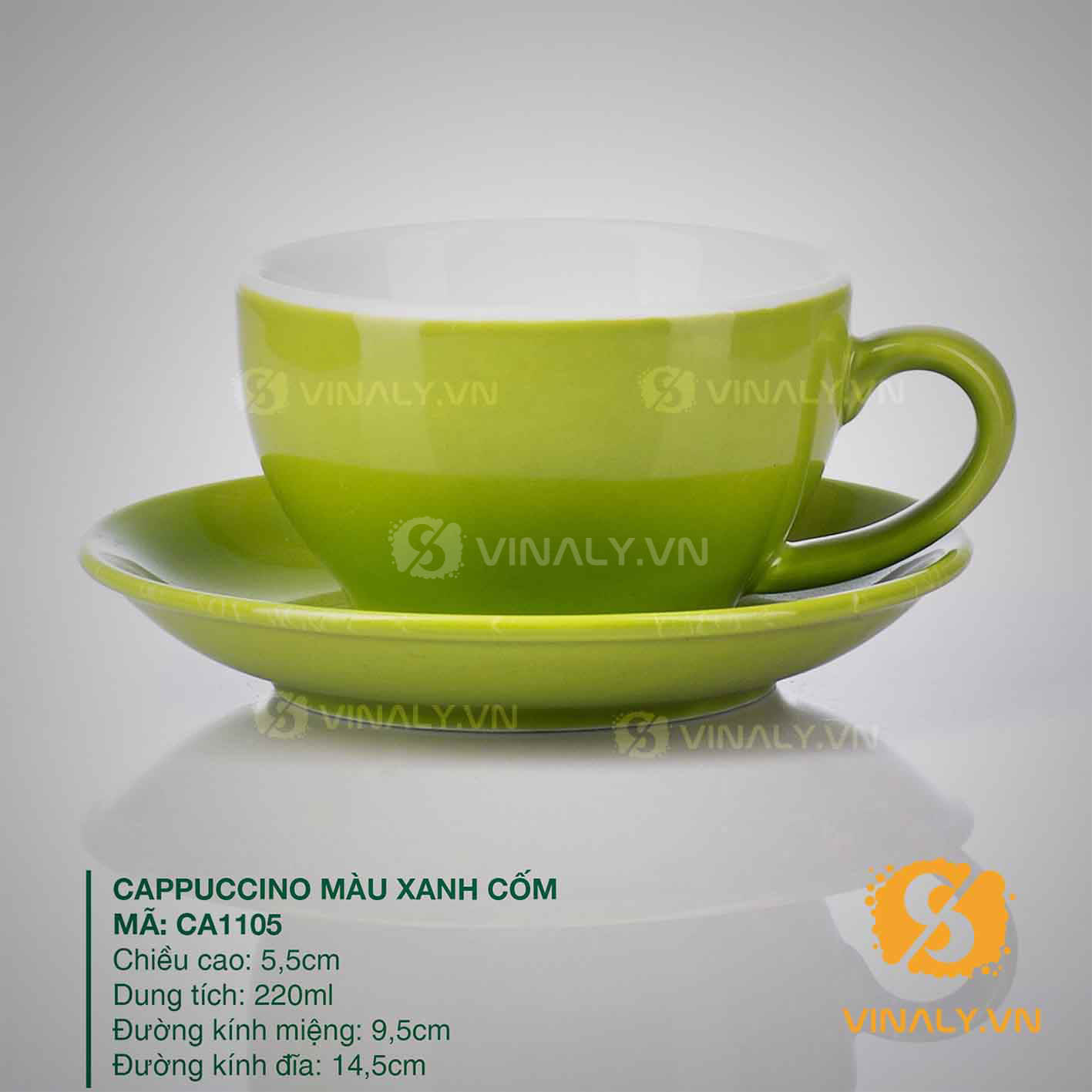 LY SỨ PHA MÁY CAPUCCINO NHIỀU MÀU SẮC vinaly.vn ly su vinaly ly su cafe pha may Capuccino nhieu mau sac 4