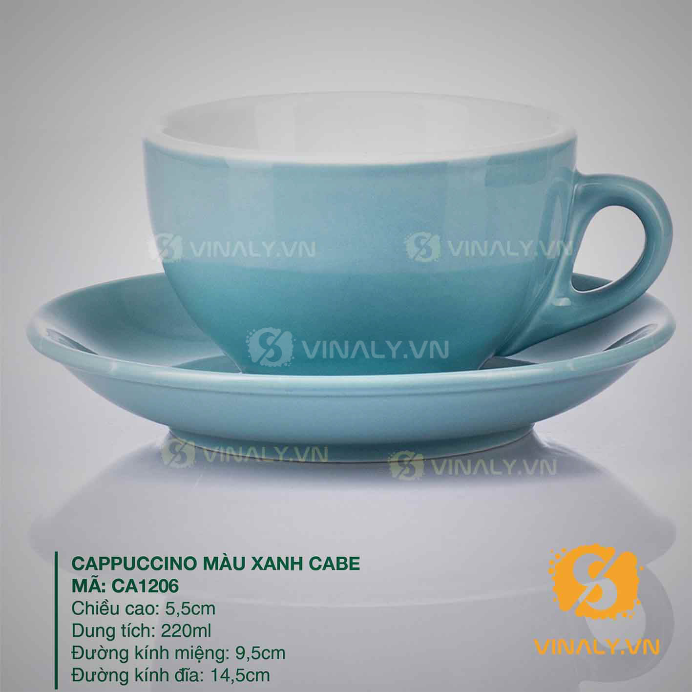 LY SỨ PHA MÁY CAPUCCINO NHIỀU MÀU SẮC vinaly.vn ly su vinaly ly su cafe pha may Capuccino nhieu mau sac 8