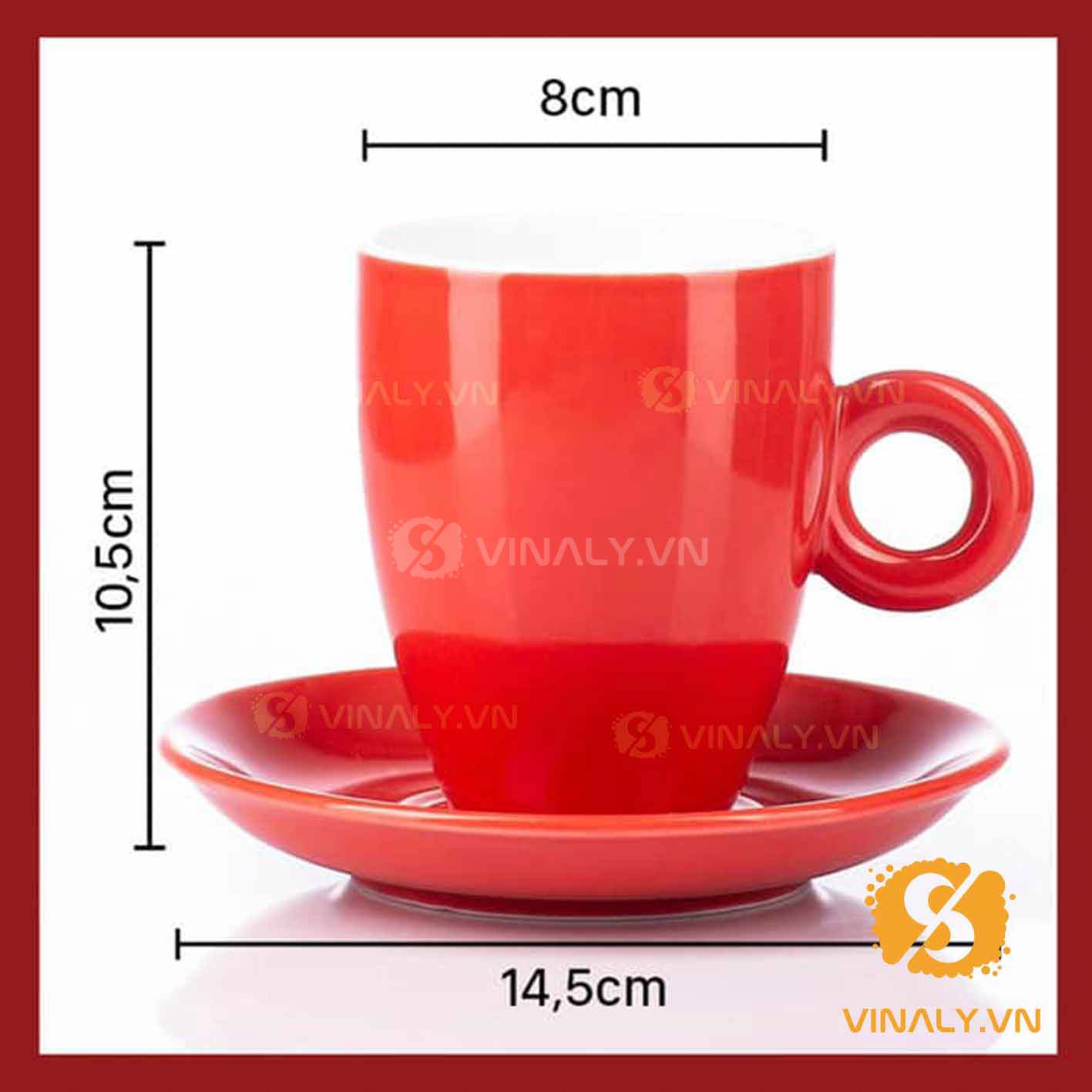 LY SỨ CAFE PHA MÁY LATTE NHIỀU MÀU SẮC vinaly.vn ly su vinaly ly su cafe pha may Latte nhieu mau sac 13