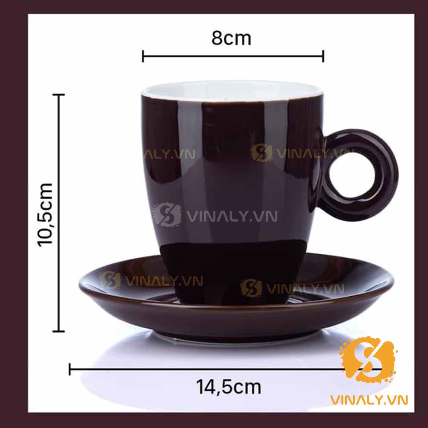 LY SỨ CAFE PHA MÁY LATTE NHIỀU MÀU SẮC vinaly.vn ly su vinaly ly su cafe pha may Latte nhieu mau sac 20