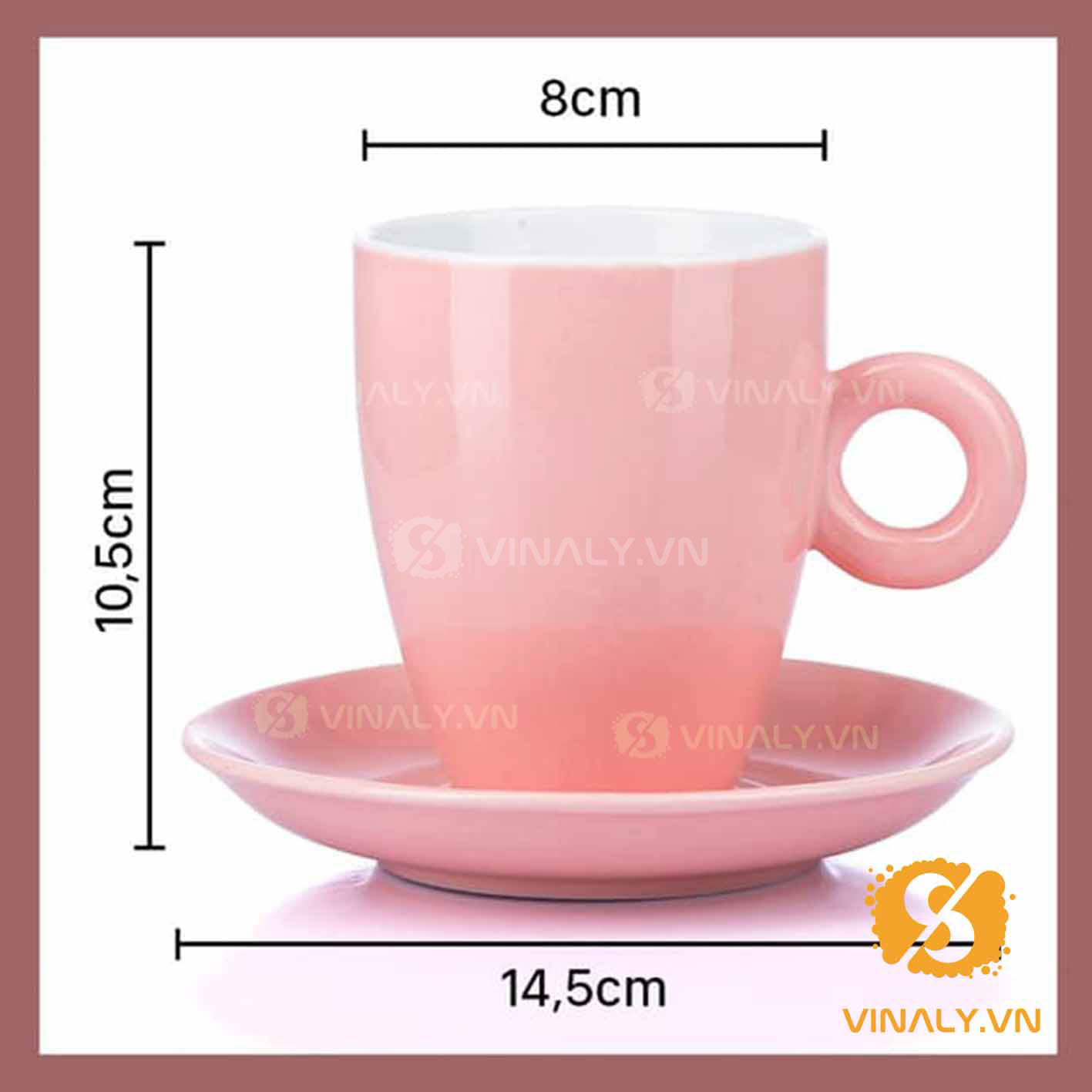 LY SỨ CAFE PHA MÁY LATTE NHIỀU MÀU SẮC vinaly.vn ly su vinaly ly su cafe pha may Latte nhieu mau sac 22