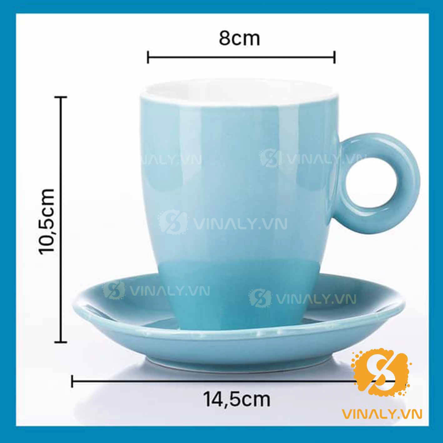 LY SỨ CAFE PHA MÁY LATTE NHIỀU MÀU SẮC vinaly.vn ly su vinaly ly su cafe pha may Latte nhieu mau sac 3
