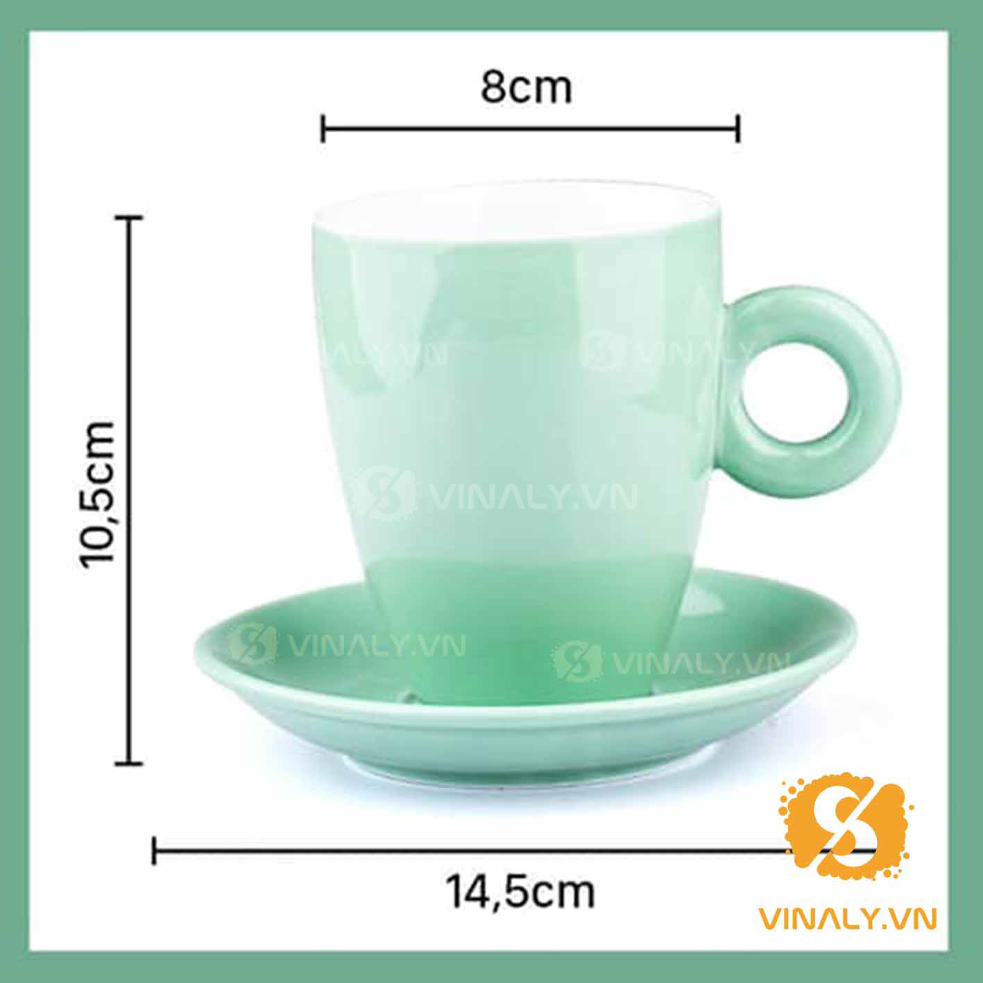 LY SỨ CAFE PHA MÁY LATTE NHIỀU MÀU SẮC vinaly.vn ly su vinaly ly su cafe pha may Latte nhieu mau sac 6
