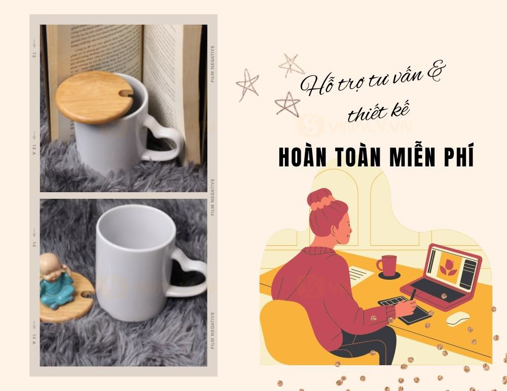 IN CỐC SỨ HCM - LY SỨ TRẮNG QUAI TIM CÓ NẮP IN CỐC SỨ HCM - LY SỨ TRẮNG QUAI TIM CÓ NẮP