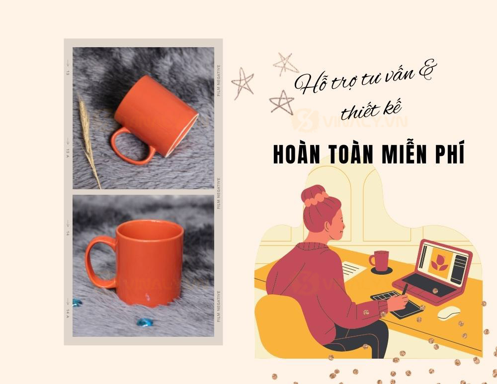 Ly Màu Cam - Ly Sứ Cho Thương Hiệu Có Logo Màu Cam Chủ Đạo Ly Màu Cam - Ly Sứ Cho Thương Hiệu Có Logo Màu Cam Chủ Đạo