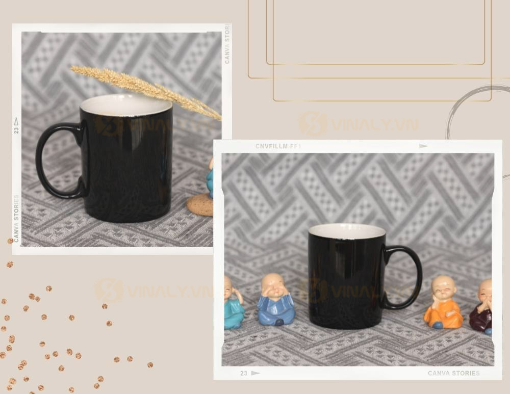 Ly Sứ Màu Đen Bóng In Logo - Quà tặng in logo màu đen sang trọng Ly Sứ Màu Đen Bóng In Logo - Quà tặng in logo màu đen sang trọng