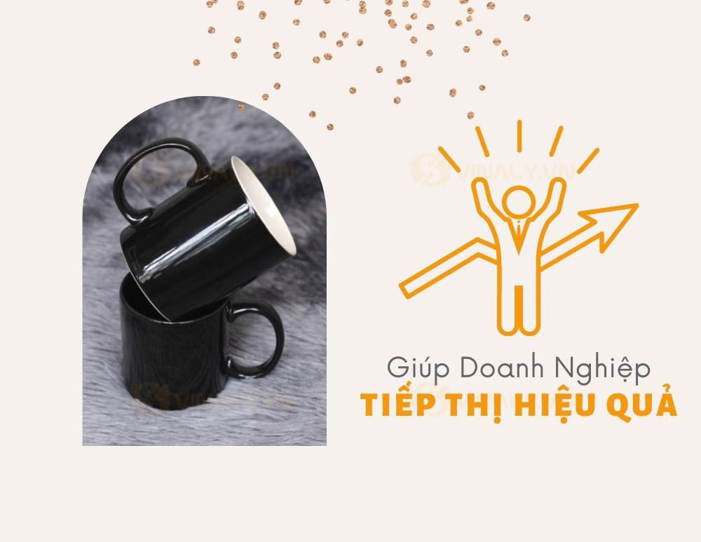 Ly Sứ Màu Đen Bóng In Logo - Quà tặng in logo màu đen sang trọng Ly Sứ Màu Đen Bóng In Logo - Quà tặng in logo màu đen sang trọng